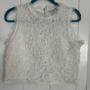 Chi wish lace crop top